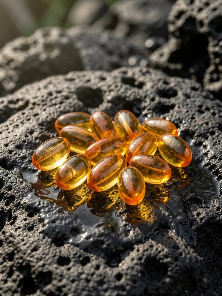 Daily Prime gel capsules on dark slate