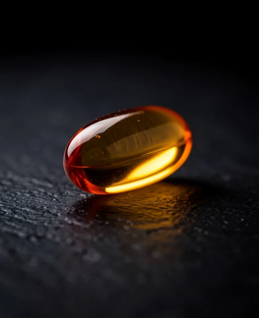 Close-up of a Daily Prime gel capsule